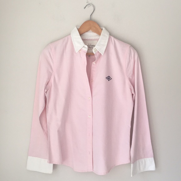 Abercrombie & Fitch Tops - Abercrombie & Fitch Pink Button Front Cotton Shirt